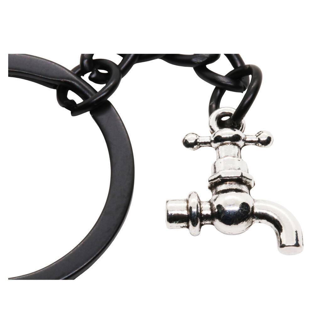 Faucet Charm Keychain for I Fix Stuff and I Know Things Fans, Funny If Dad Cant